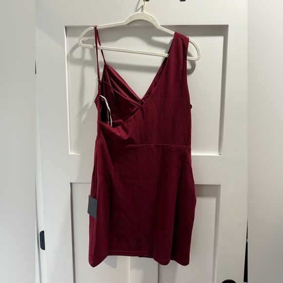 Lulus Asymmetrical Bodycon Dress Sz L - Picture 2 of 3